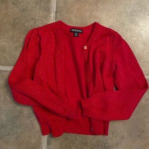Glitter red cardigan